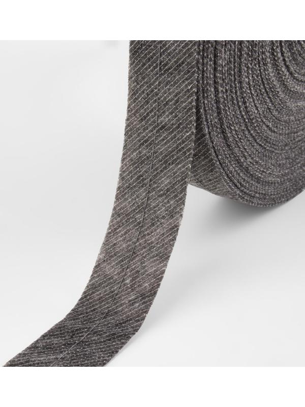 Флизелиновая лента, нитепрошивная, усиленная, 30 мм, 50 м, цвет серый