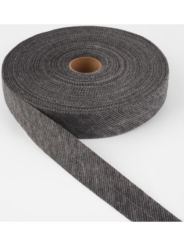 Флизелиновая лента, нитепрошивная, усиленная, 30 мм, 50 м, цвет серый