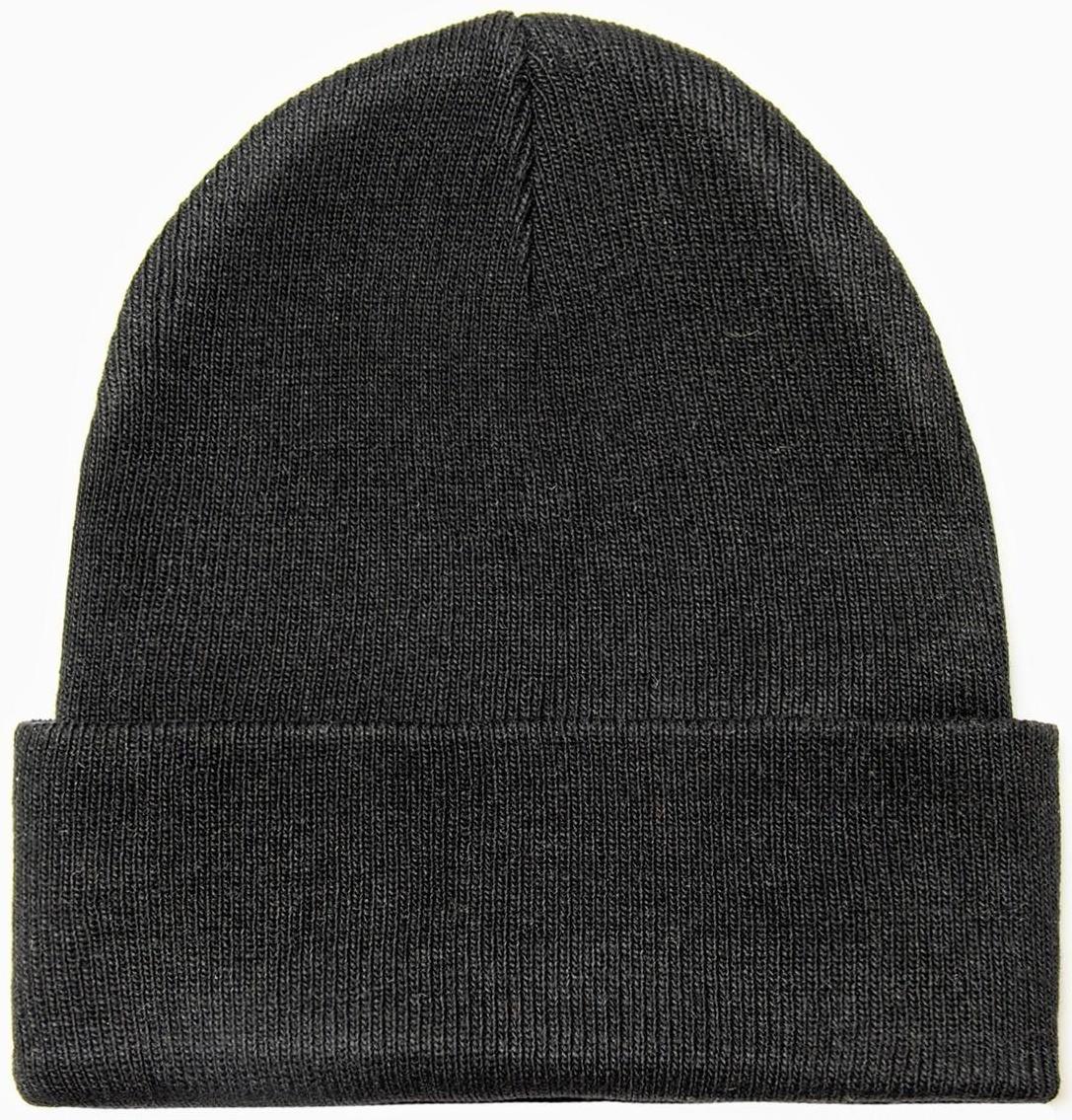 Шапка мужская двухслойная с отовротом one size черный