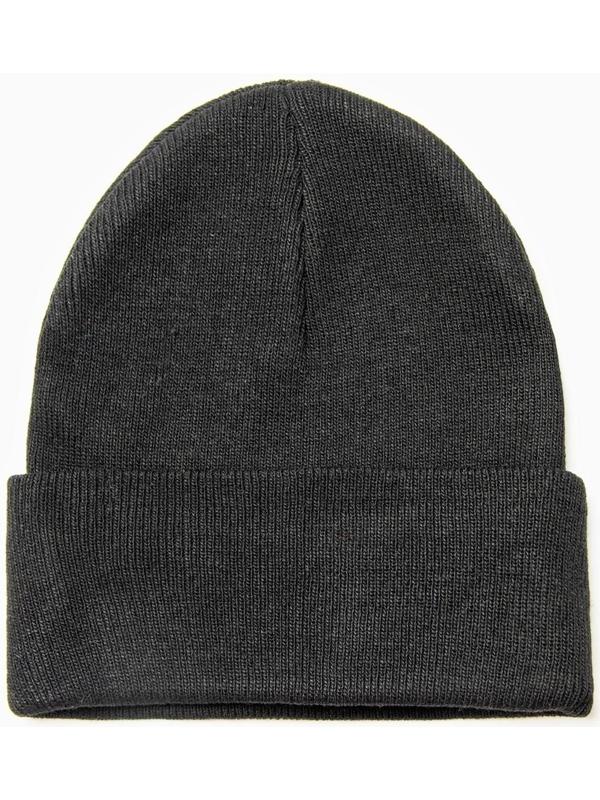 Шапка мужская двухслойная с отовротом one size черный