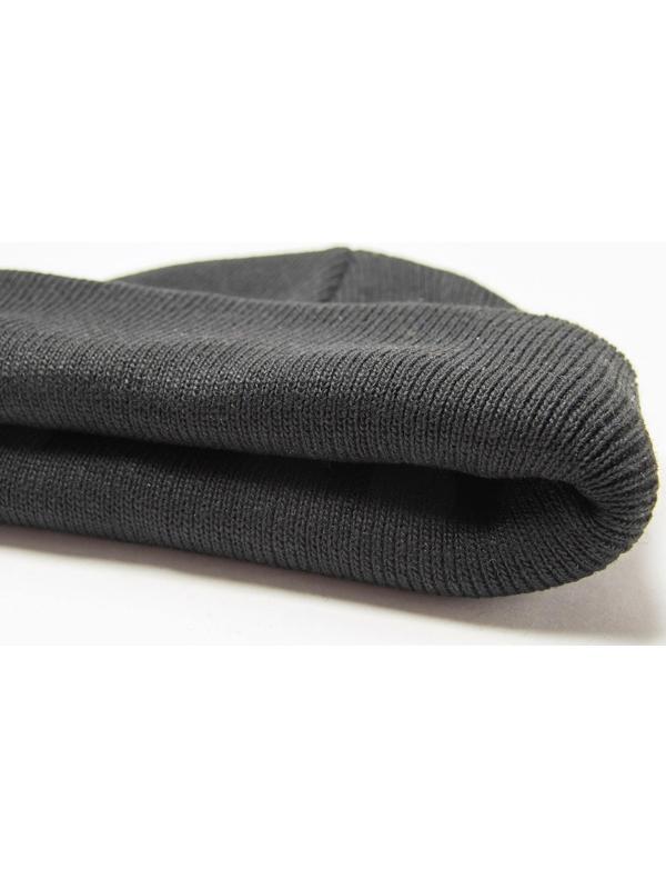 Шапка мужская двухслойная с отовротом one size черный