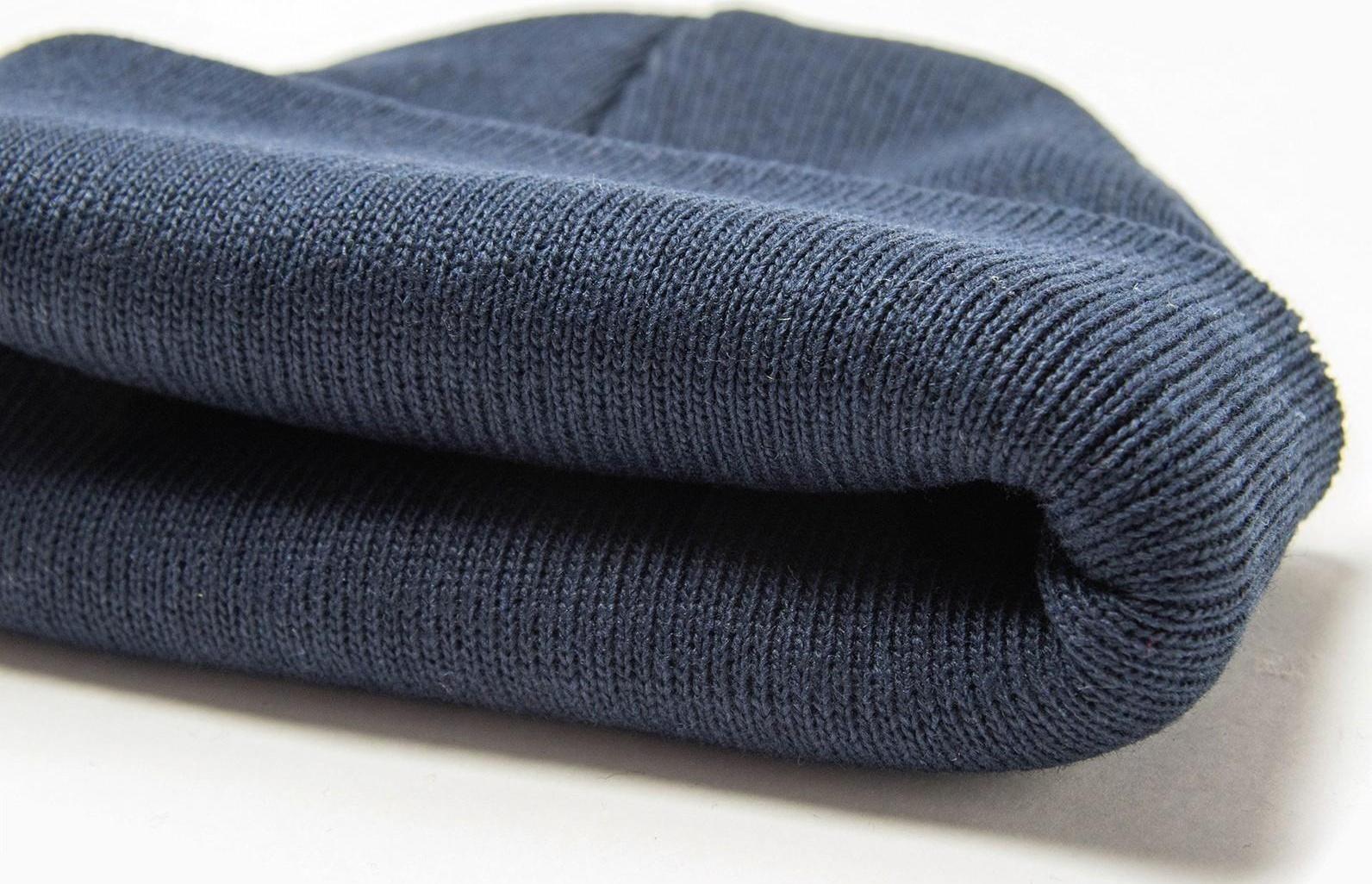 Шапка мужская двухслойная с отовротом one size синий