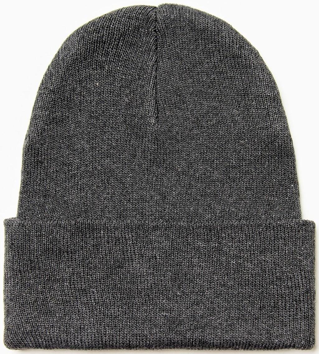 Шапка мужская двухслойная с отовротом one size серый