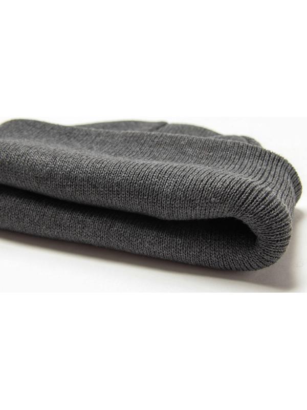 Шапка мужская двухслойная с отовротом one size серый