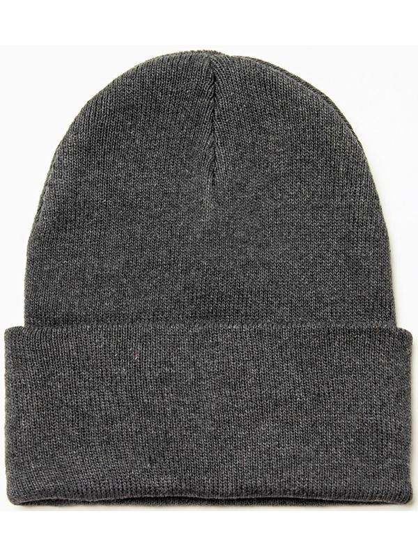 Шапка мужская двухслойная с отовротом one size серый