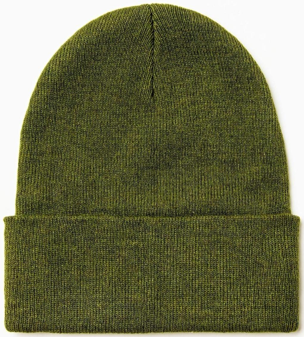 Шапка мужская двухслойная с отовротом one size хаки
