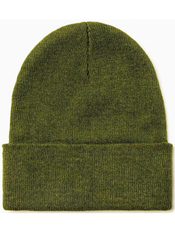 Шапка мужская двухслойная с отовротом one size хаки