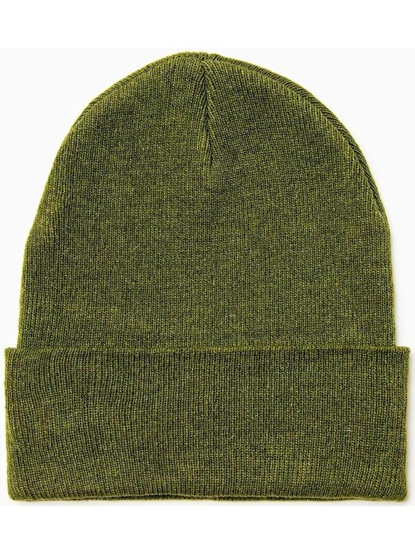 Шапка мужская двухслойная с отовротом one size хаки