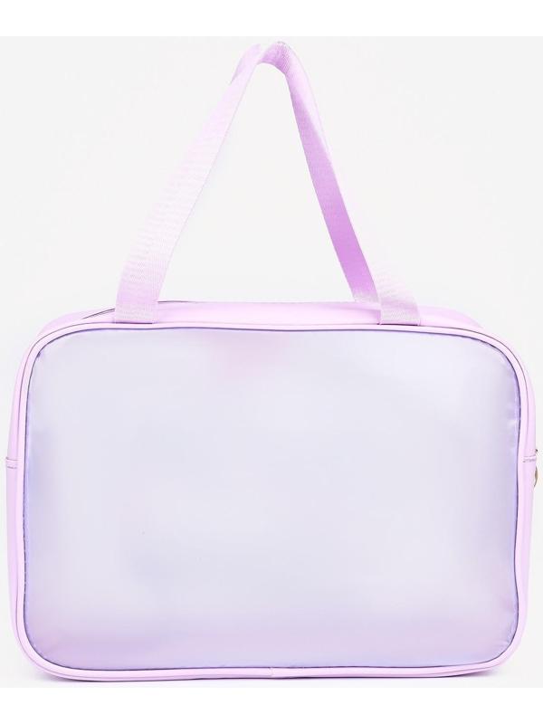 Косметичка на молнии, цвет сиреневый