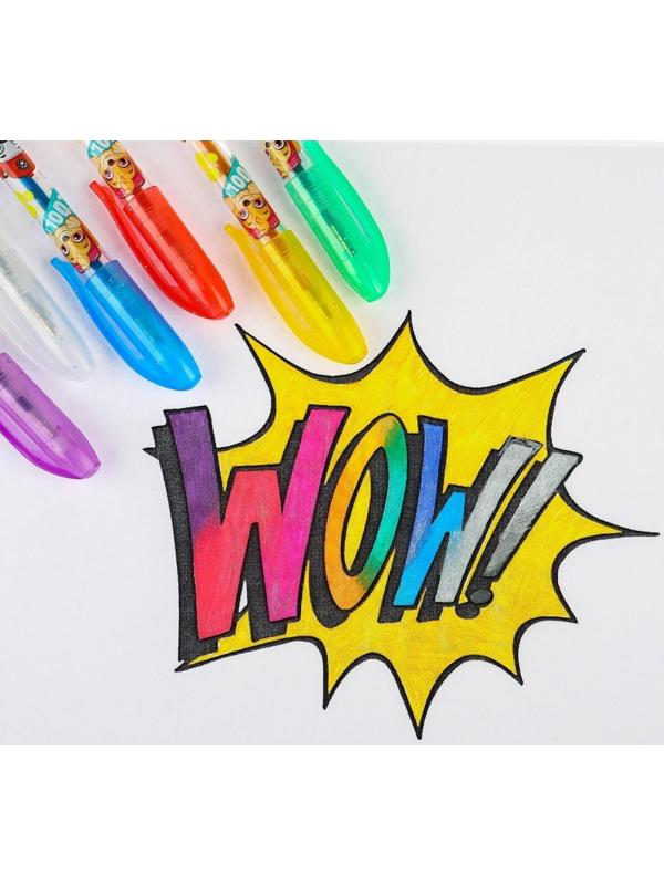 Набор гелевых ручек с блёстками, 6 цветов, Щенячий патруль