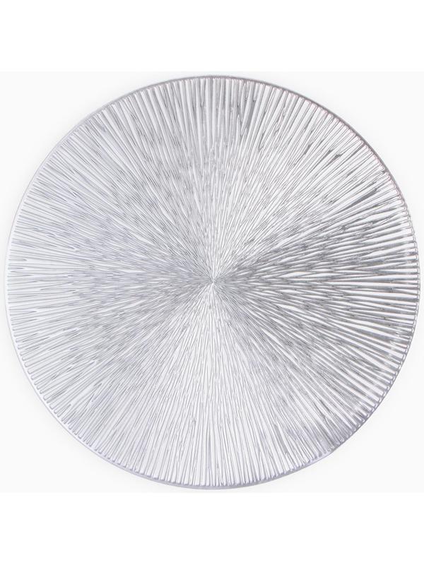 Салфетка сервировочная Доляна цв.серебро, d 38 см