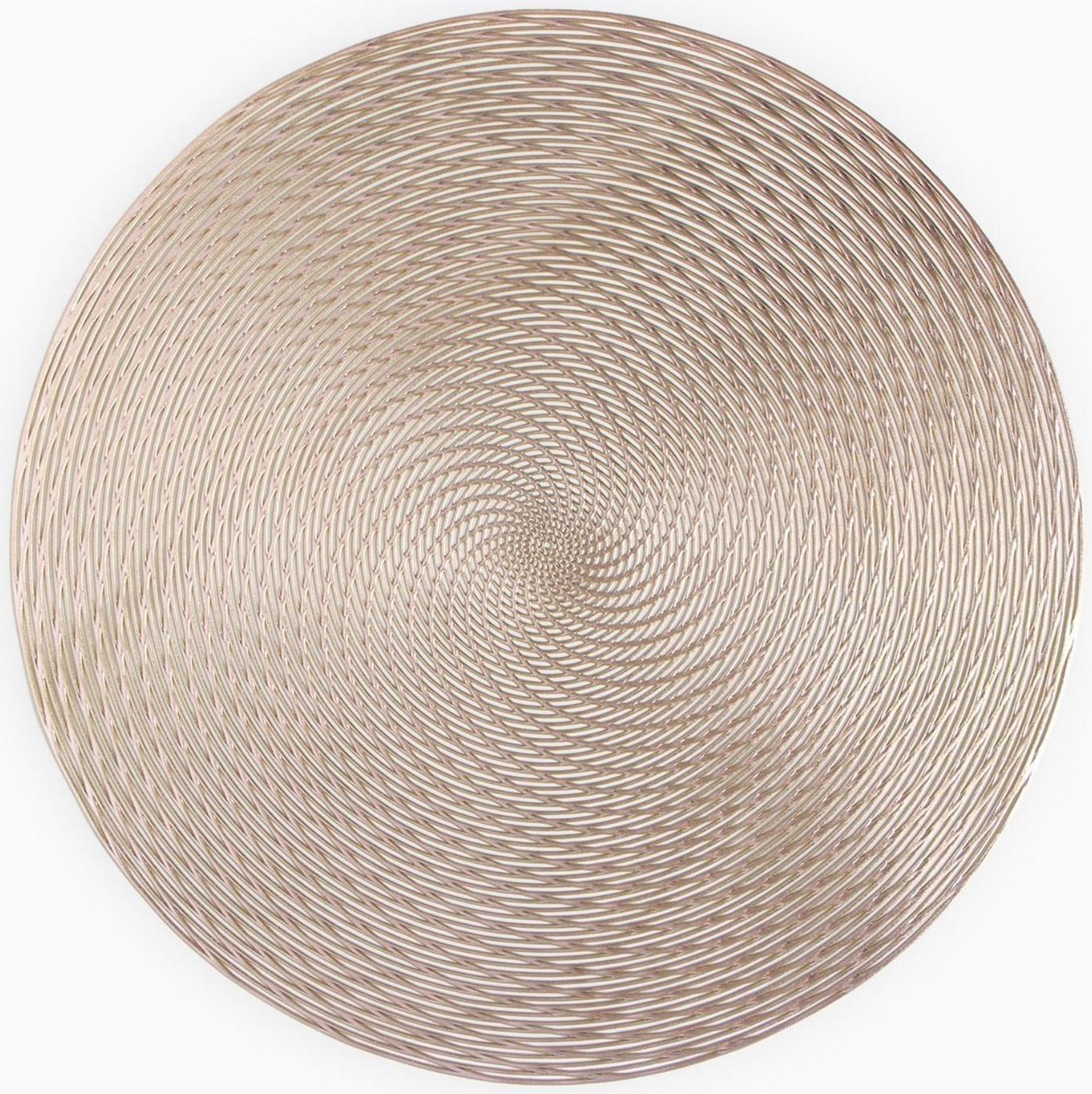 Салфетка сервировочная Доляна цв.золото, d 38 см