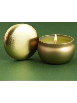 Свеча в цветной жестяной банке 