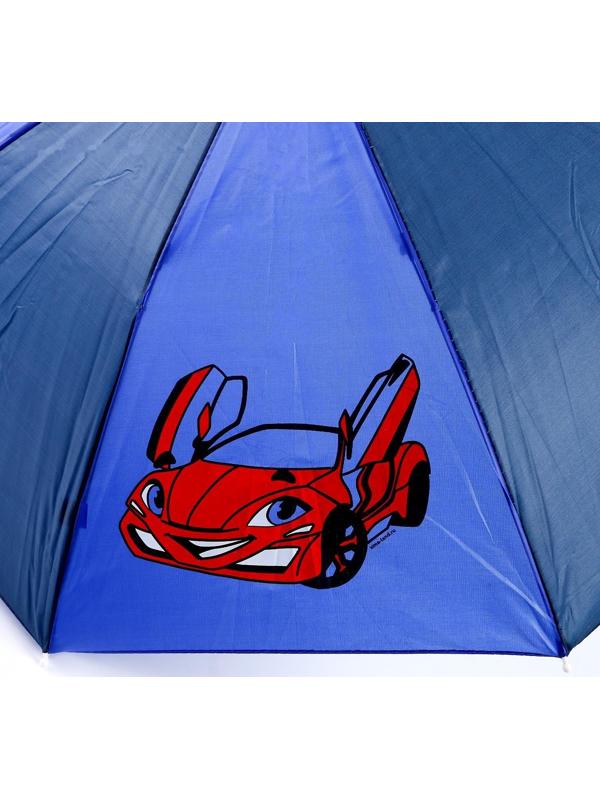 Зонт детский полуавтоматический «Машинка», d=70см