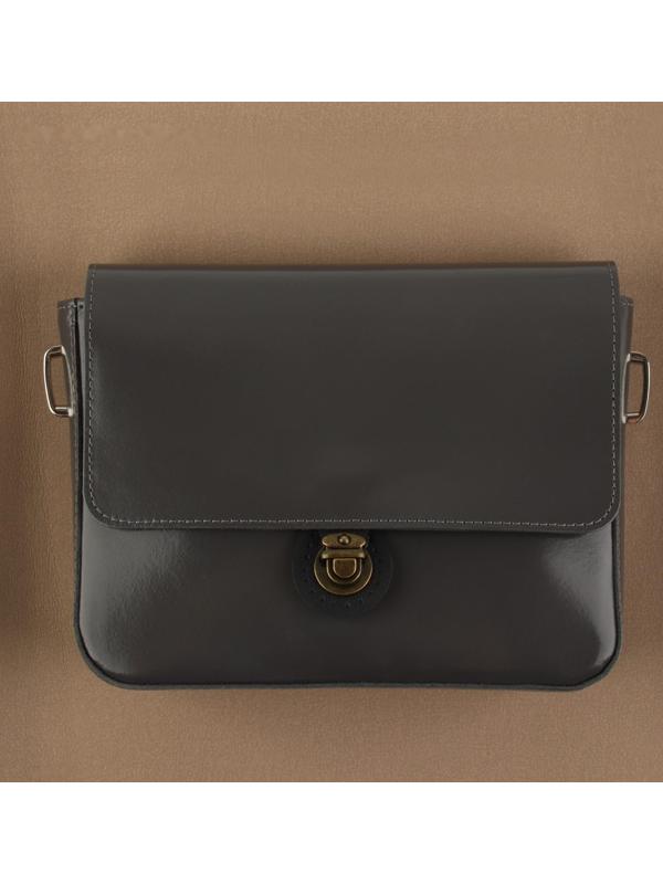 Застёжка для сумки, пришивная, 6 × 4 см, цвет чёрный/бронзовый