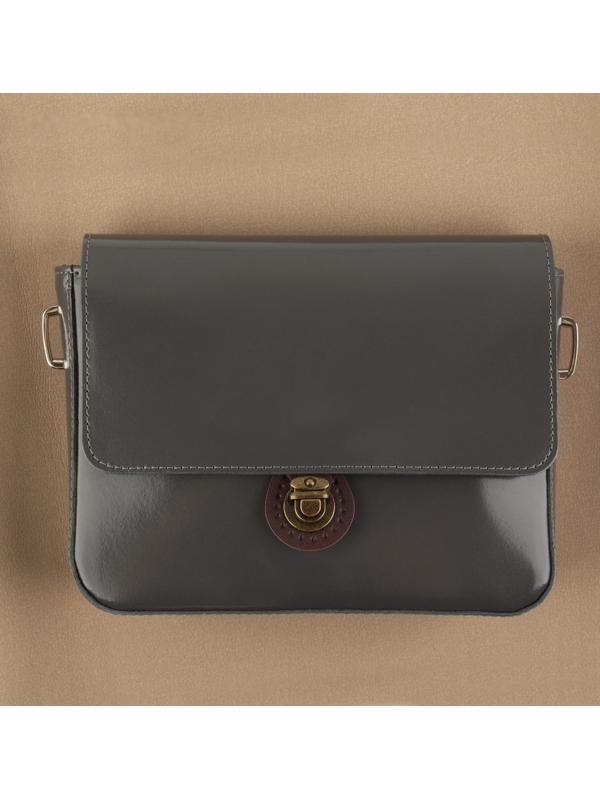 Застёжка для сумки, пришивная, 6 × 4 см, цвет тёмно-коричневый/бронзовый