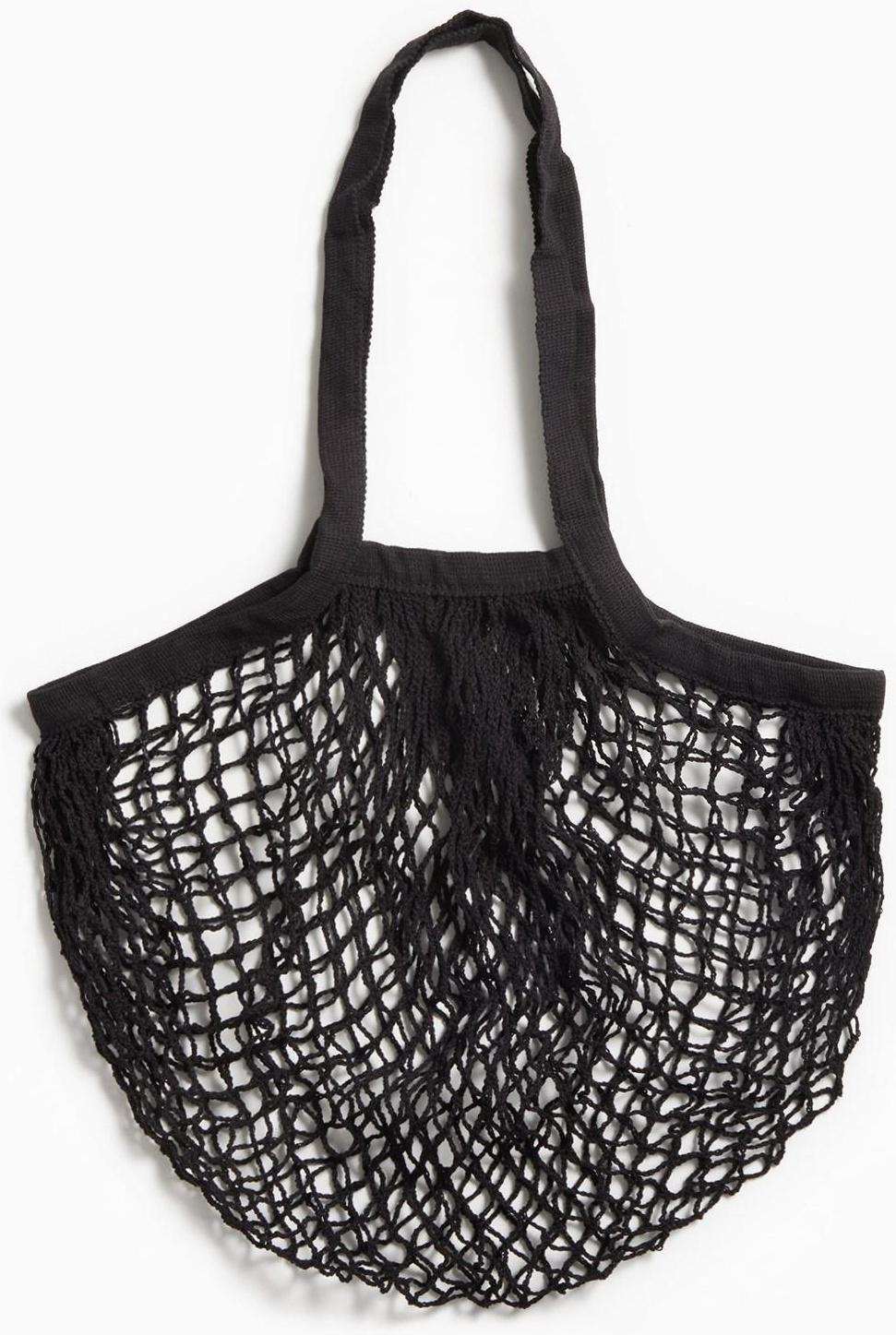 Авоська, 35 х 38 см, ручка 25 см, черная