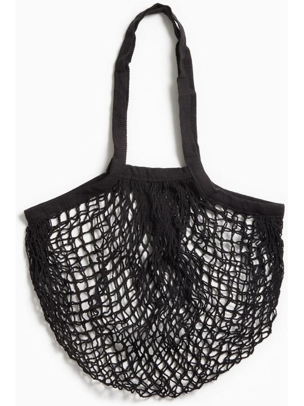 Авоська, 35 х 38 см, ручка 25 см, черная