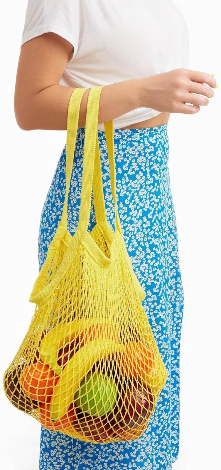 Авоська, 35 х 38 см, ручка 25 см, желтая