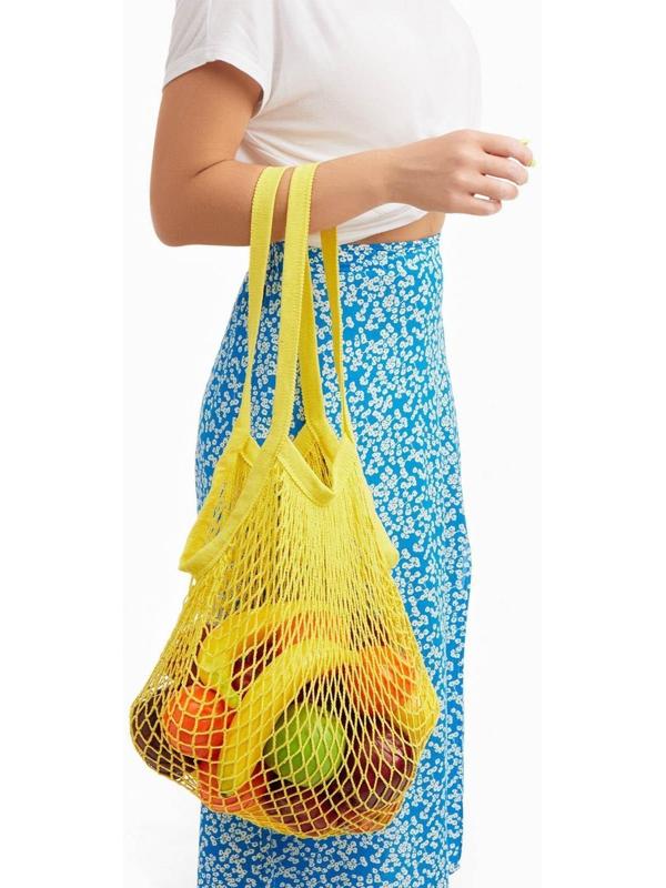 Авоська, 35 х 38 см, ручка 25 см, желтая