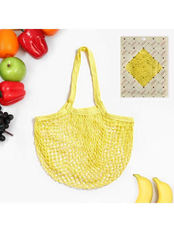 Авоська, 35 х 38 см, ручка 25 см, желтая
