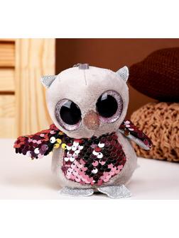 Мягкая игрушка «Сова», на брелоке, 10 см, цвета МИКС