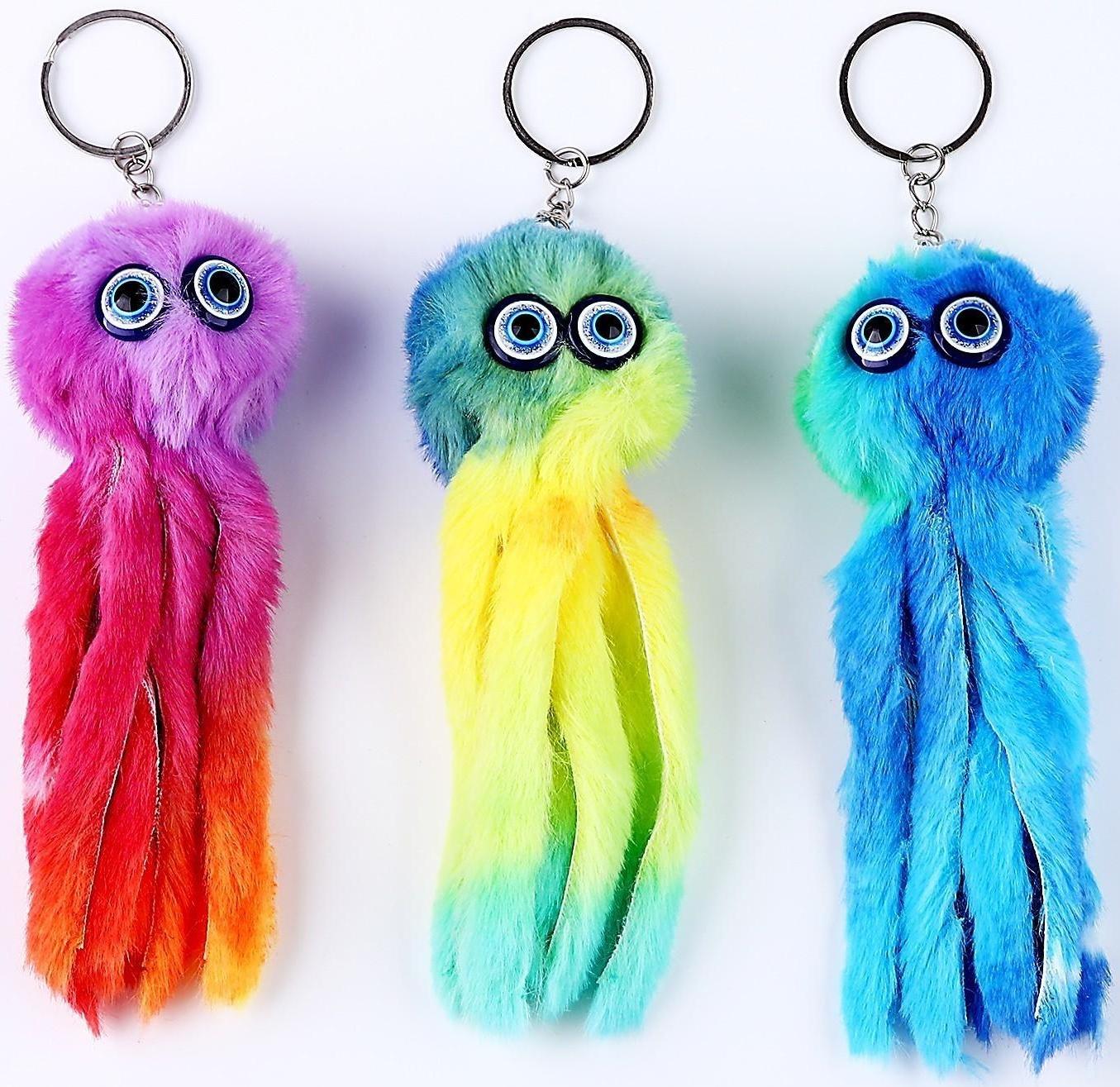 Мягкая игрушка «Осьминог», на брелоке, 11 см, цвета МИКС