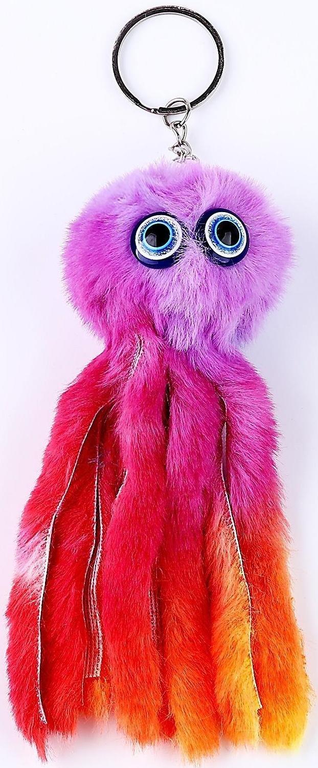 Мягкая игрушка «Осьминог», на брелоке, 11 см, цвета МИКС