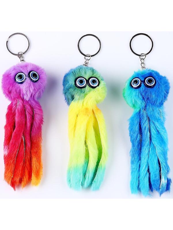 Мягкая игрушка «Осьминог», на брелоке, 11 см, цвета МИКС