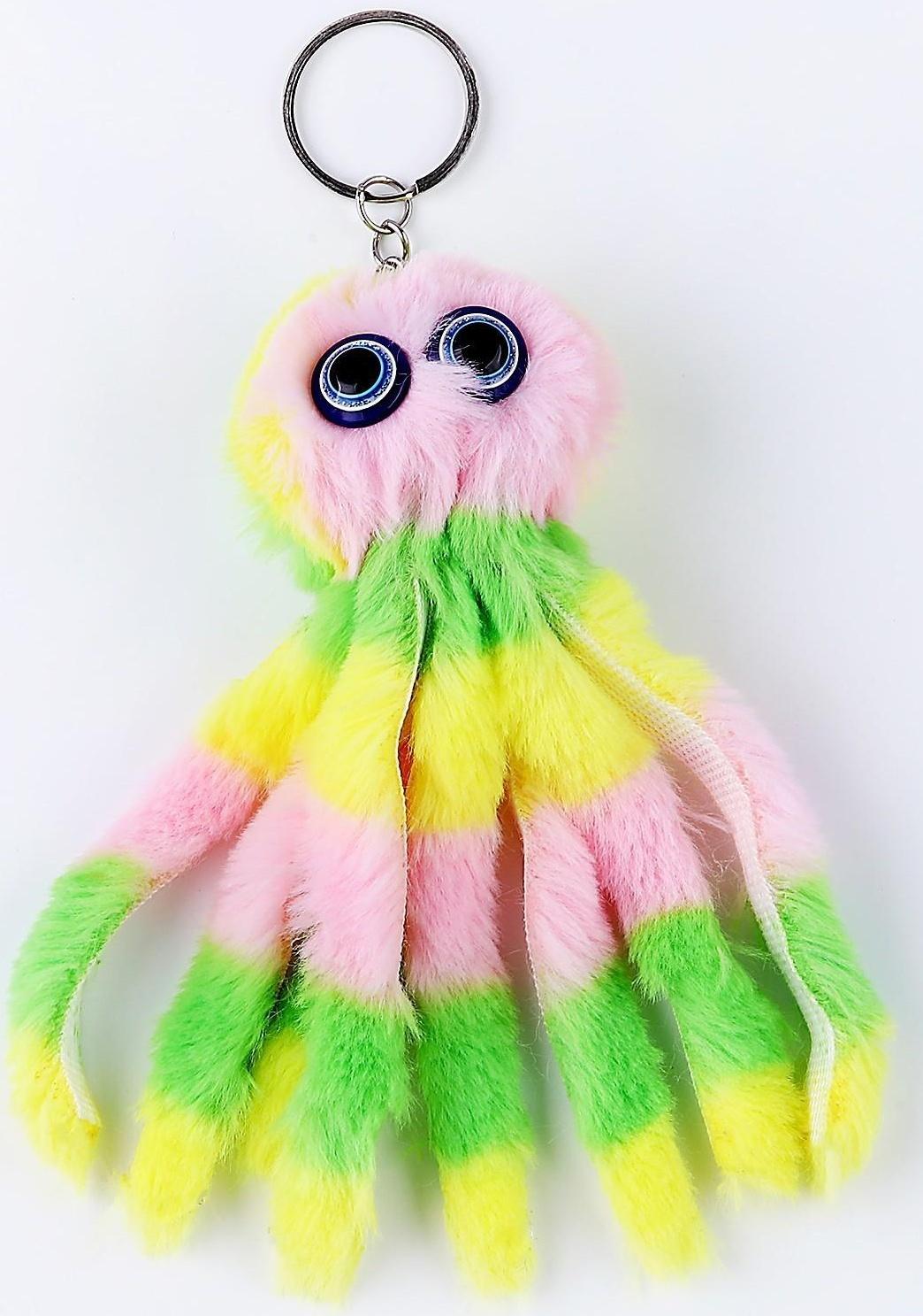 Мягкая игрушка «Осьминог», на брелоке, 11 см, цвета МИКС