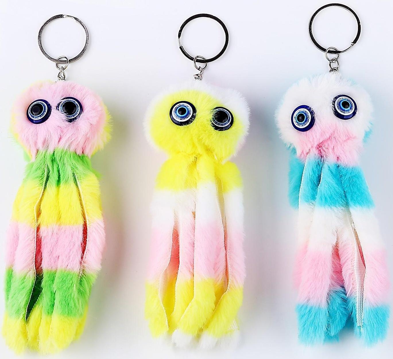 Мягкая игрушка «Осьминог», на брелоке, 11 см, цвета МИКС