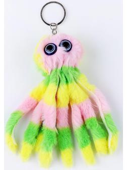 Мягкая игрушка «Осьминог», на брелоке, 11 см, цвета МИКС