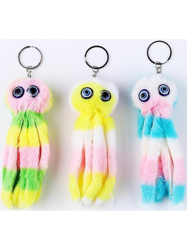 Мягкая игрушка «Осьминог», на брелоке, 11 см, цвета МИКС