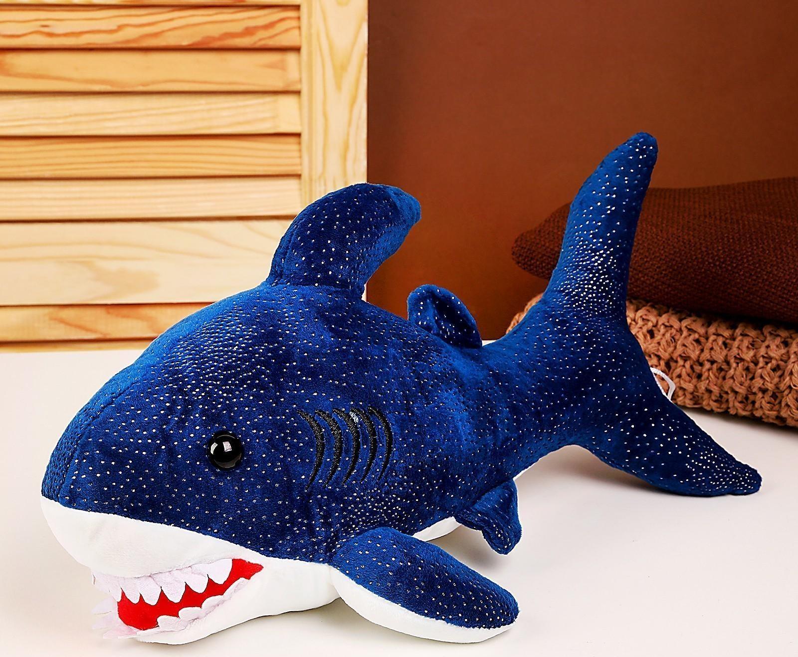 Мягкая игрушка «Акула», 40 см, цвет синий