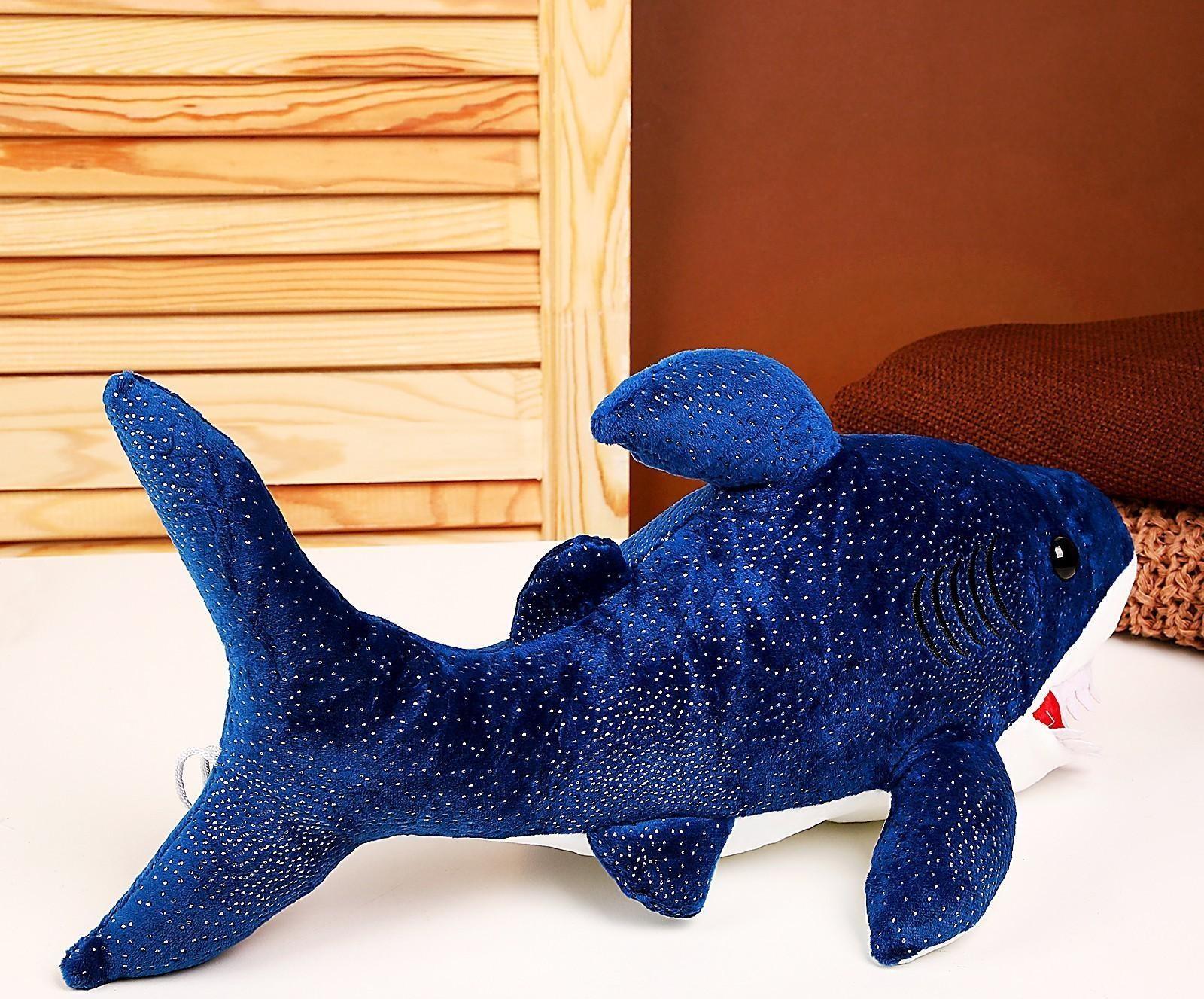 Мягкая игрушка «Акула», 40 см, цвет синий