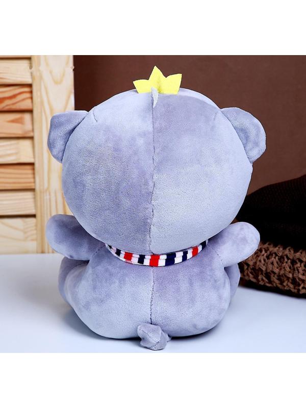 Мягкая игрушка «Мишка с короной», 26 см, цвет сиреневый