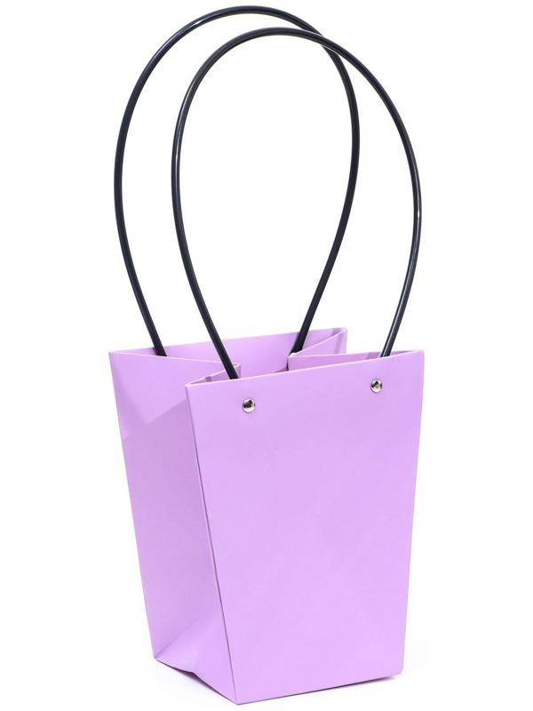 Сумка для цветов «Лиловая», влагостойкая, 17 x 17 - 11,5 x 11,5 - 20 см