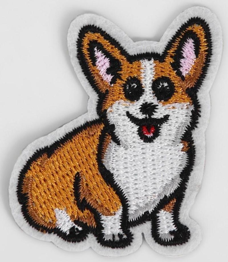 Патч клеевой на одежду, обувь, сумки «Корги», 4 × 5,2 см