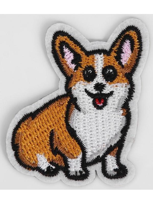 Патч клеевой на одежду, обувь, сумки «Корги», 4 × 5,2 см