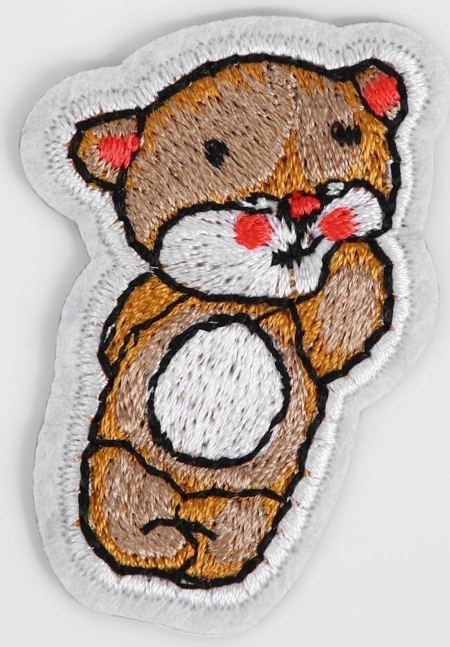 Патч клеевой на одежду, обувь, сумки «Медвежонок», 3,5 × 5,2 см