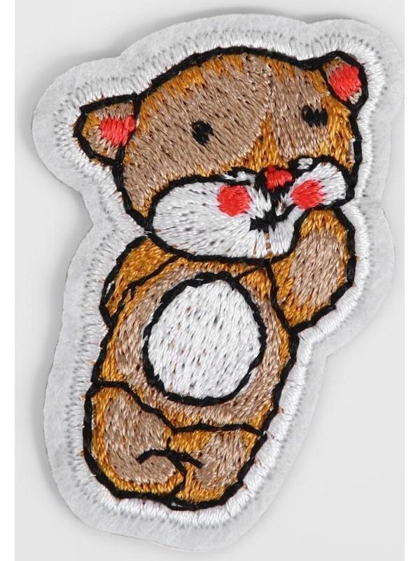 Патч клеевой на одежду, обувь, сумки «Медвежонок», 3,5 × 5,2 см