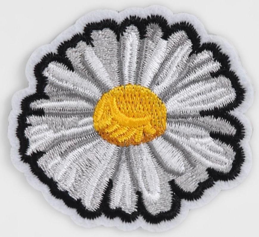 Патч клеевой на одежду, обувь, сумки «Ромашка», 6 × 5,5 см