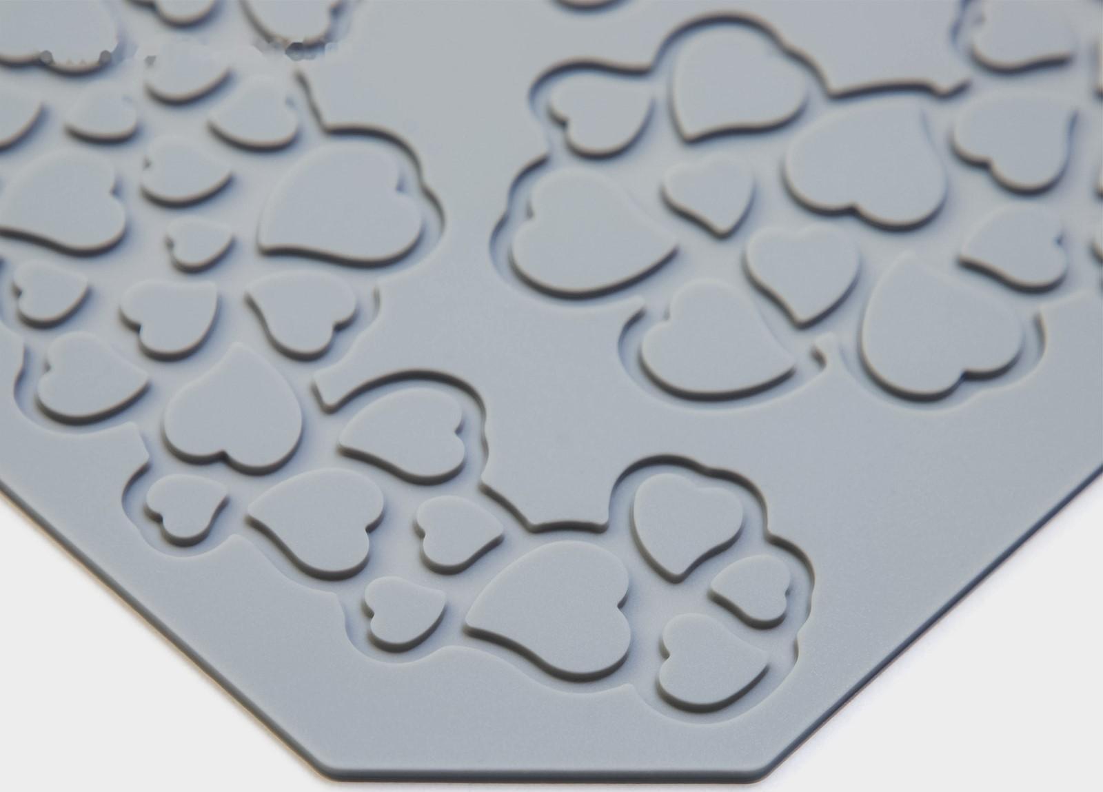 Силиконовый коврик для айсинга Доляна «Сердца», 17,7×14×0,3 см , цвет серый