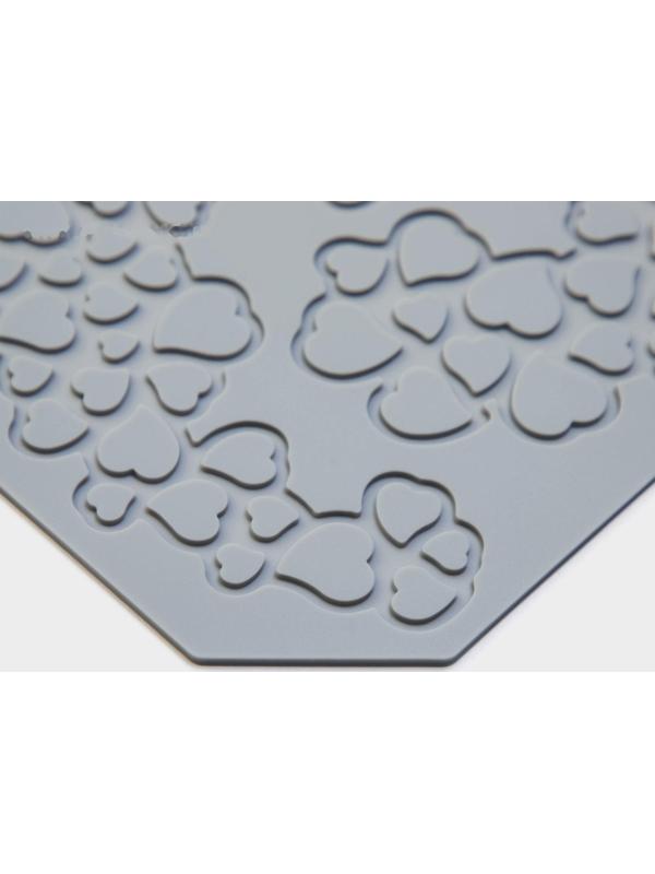 Силиконовый коврик для айсинга Доляна «Сердца», 17,7×14×0,3 см , цвет серый