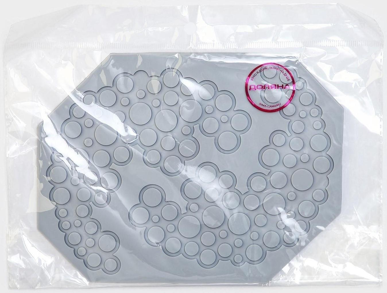 Силиконовый коврик для айсинга Доляна «Пузыри», 18,5×14×0,3 см, цвет серый