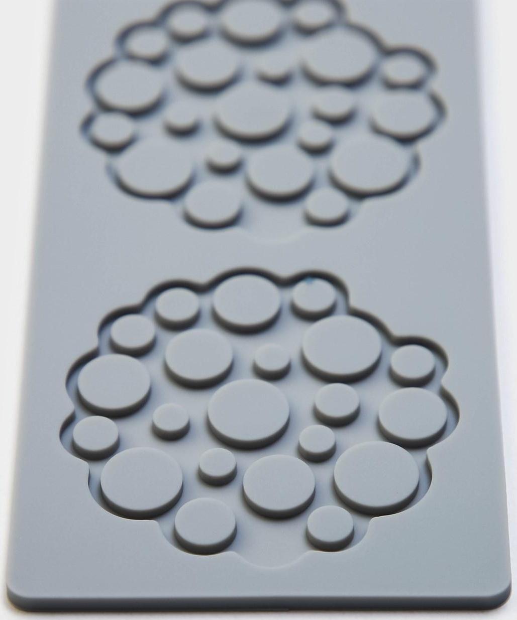 Силиконовый коврик для айсинга Доляна «Пузыри», 27,8×5×0,3 см, цвет серый