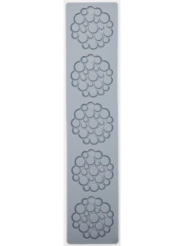 Силиконовый коврик для айсинга Доляна «Пузыри», 27,8×5×0,3 см, цвет серый