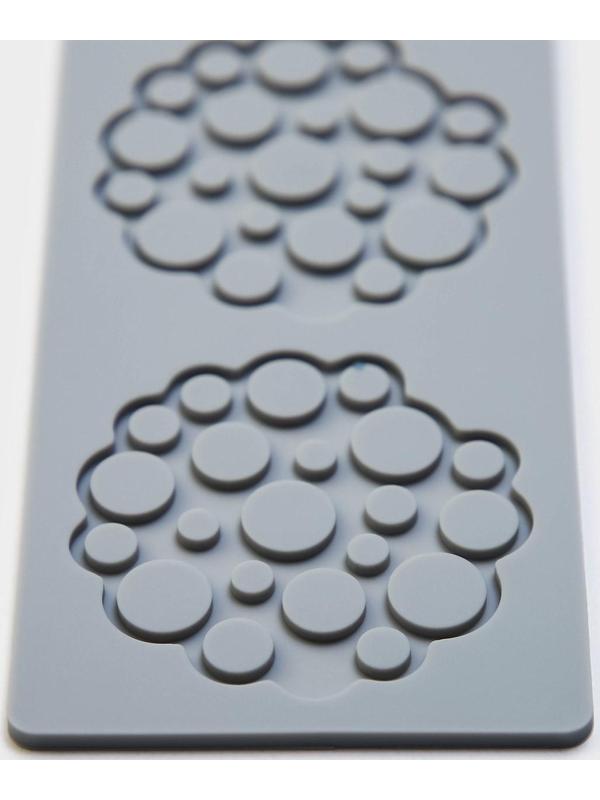 Силиконовый коврик для айсинга Доляна «Пузыри», 27,8×5×0,3 см, цвет серый