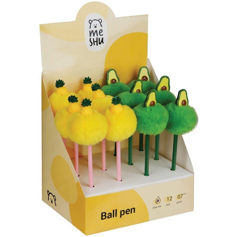 Ручка шариковая неавтоматическая MESHU Avocado&Ananas син 0,7мм ас MS_65763
