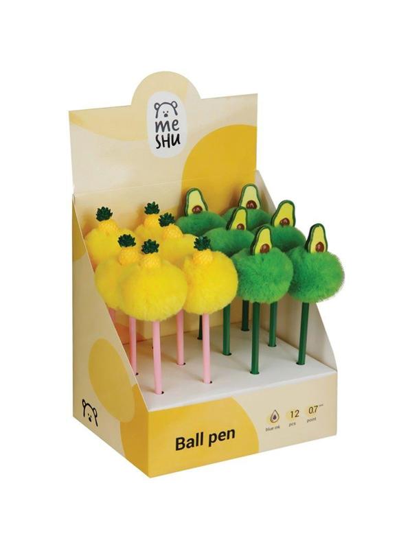Ручка шариковая неавтоматическая MESHU Avocado&Ananas син 0,7мм ас MS_65763